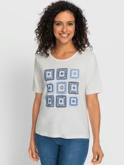 T-Shirts<T-shirt à encolure ronde viscose