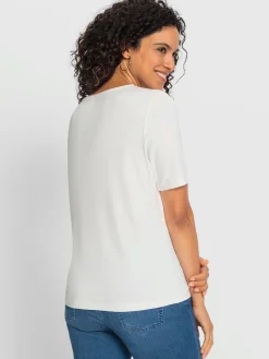 T-Shirts<T-shirt à encolure ronde viscose