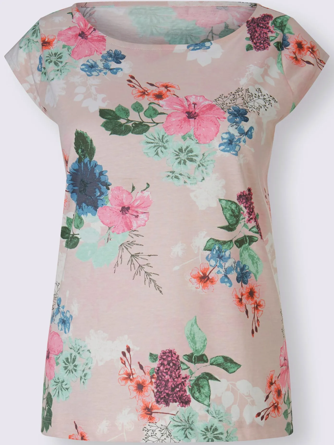 Alessa W. T-Shirts<T-shirt à fleurs en mélange de fibres naturelles