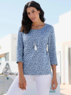 T-Shirts<T-shirt à manches 3/4 50% coton