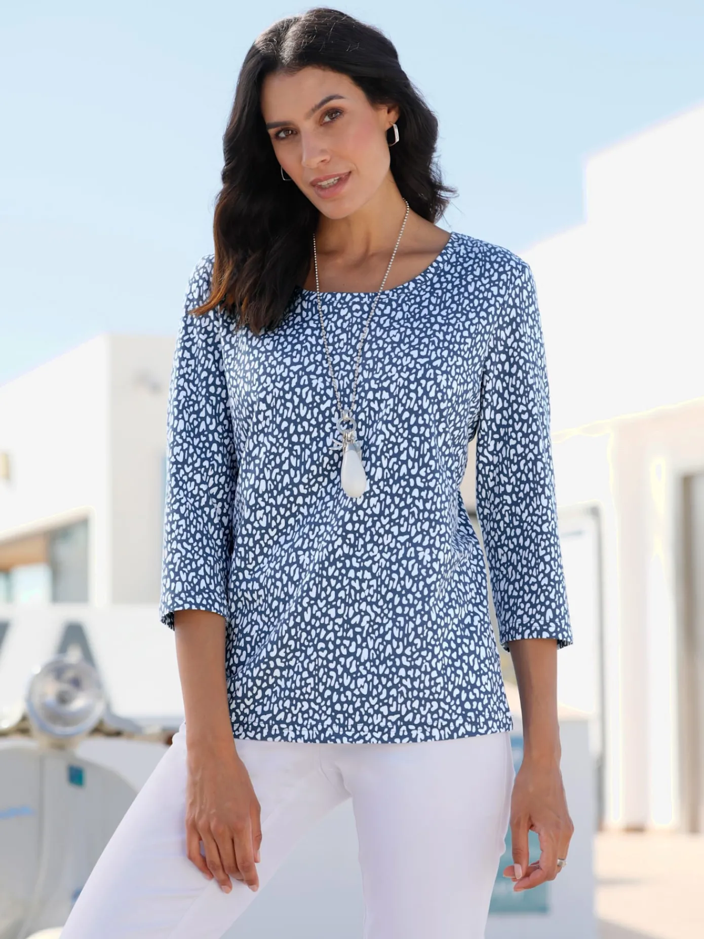 T-Shirts<T-shirt à manches 3/4 50% coton