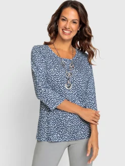 T-Shirts<T-shirt à manches 3/4 50% coton