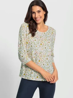 T-Shirts<T-shirt à manches 3/4 50% coton