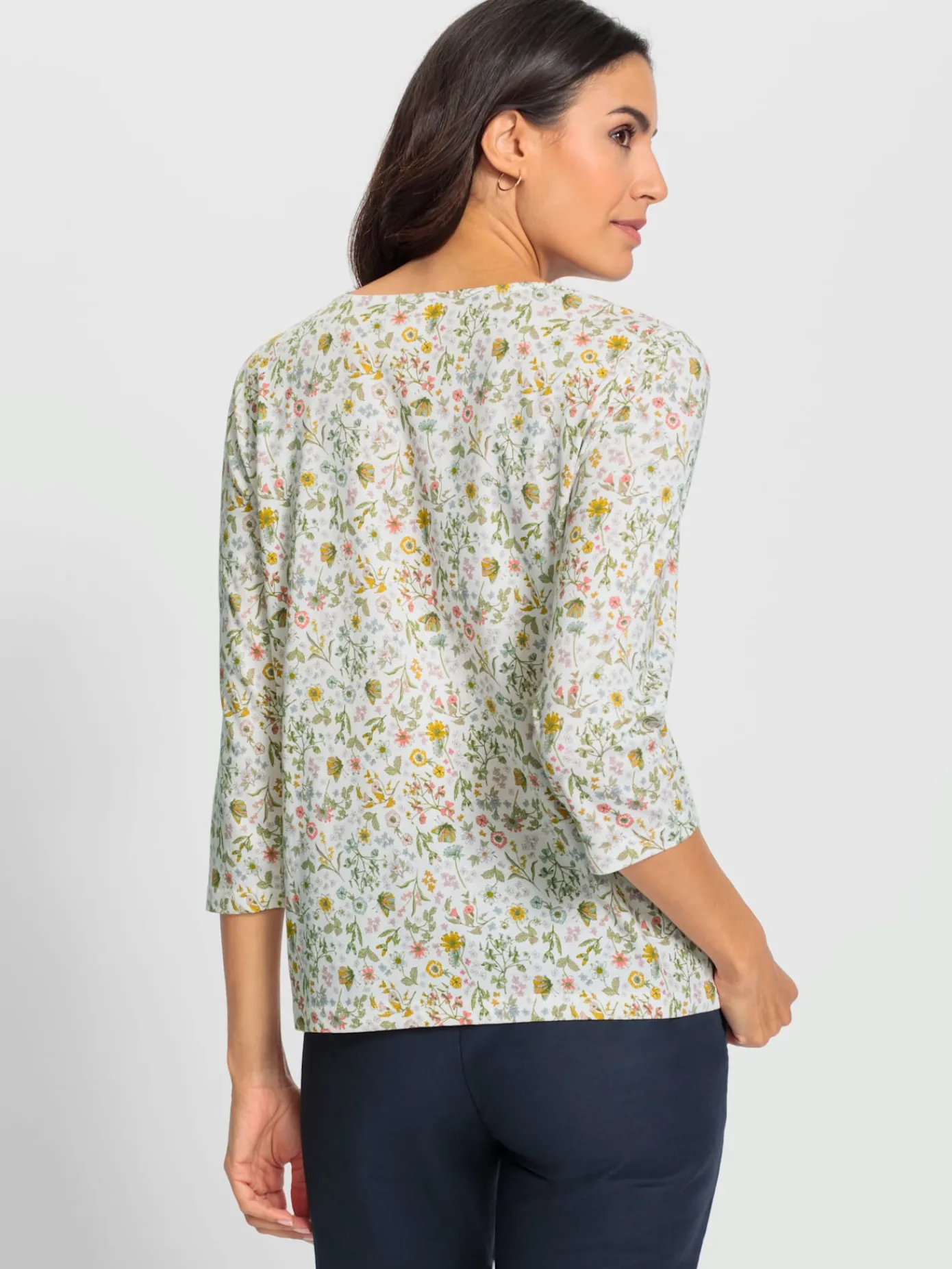 T-Shirts<T-shirt à manches 3/4 50% coton