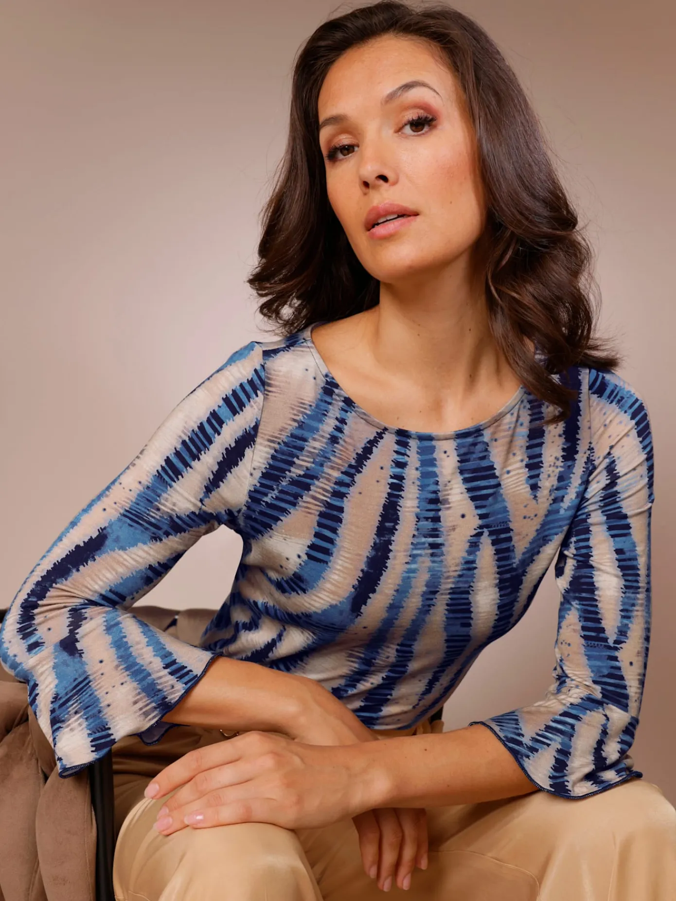 CREATION L PREMIUM Tenues De Cérémonie|T-Shirts<T-shirt à manches 3/4 10% soie