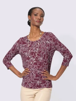 Creation L T-Shirts<T-shirt à manches 3/4 95% viscose (ecovero)