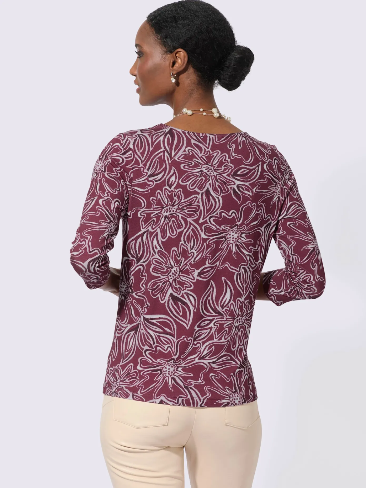 Creation L T-Shirts<T-shirt à manches 3/4 95% viscose (ecovero)