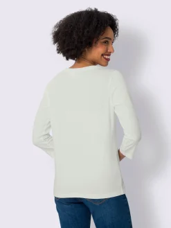 Linea Tesini T-Shirts<T-shirt à manches 3/4 applications florales