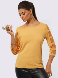 Creation L T-Shirts<T-shirt à manches 3/4 avec viscose (ecovero)