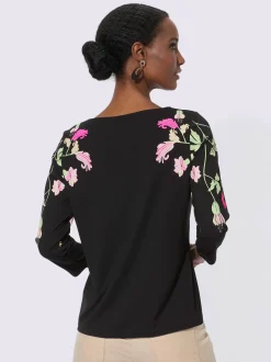 Creation L T-Shirts<T-shirt à manches 3/4 avec viscose (ecovero)