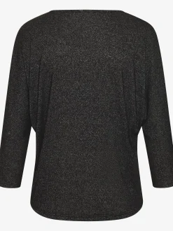 LASCANA T-Shirts<T-shirt à manches 3/4 bouton brillant à strass au niveau de l'encolure