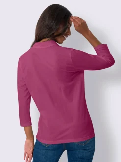 Best Connection T-Shirts<T-shirt à manches 3/4 col polo avec encolure en v