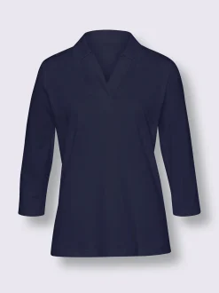 Best Connection T-Shirts<T-shirt à manches 3/4 col polo avec encolure en v