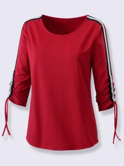 Creation L T-Shirts<T-shirt à manches 3/4 crêpe et jersey