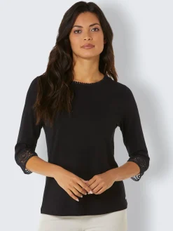 CREATION L PREMIUM Tenues De Cérémonie|T-Shirts<T-shirt à manches 3/4 doux comme la soie