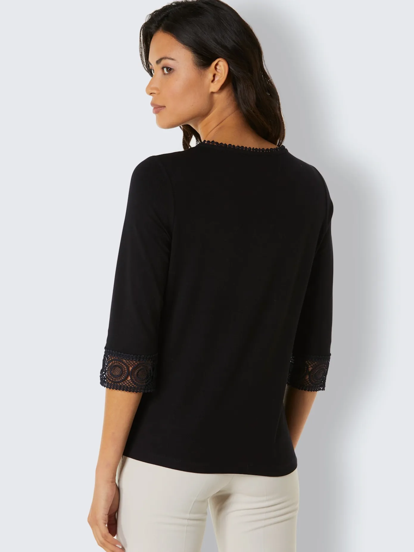 CREATION L PREMIUM Tenues De Cérémonie|T-Shirts<T-shirt à manches 3/4 doux comme la soie