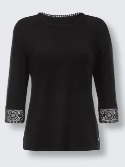 CREATION L PREMIUM Tenues De Cérémonie|T-Shirts<T-shirt à manches 3/4 doux comme la soie