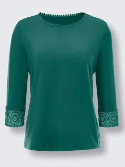 CREATION L PREMIUM Tenues De Cérémonie|T-Shirts<T-shirt à manches 3/4 doux comme la soie