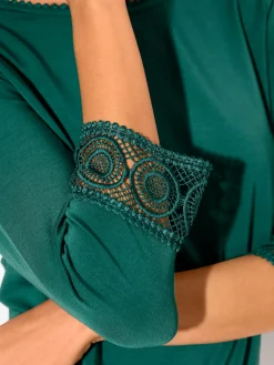 CREATION L PREMIUM Tenues De Cérémonie|T-Shirts<T-shirt à manches 3/4 doux comme la soie