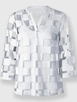 Rick Cardona T-Shirts<T-shirt à manches 3/4 effet vaporeux chic