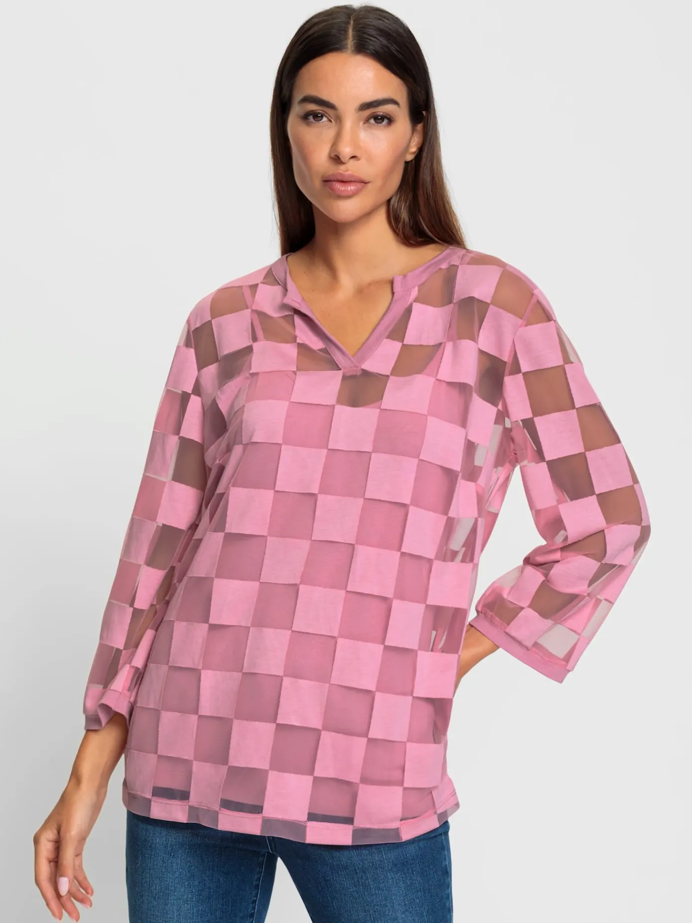 Rick Cardona T-Shirts<T-shirt à manches 3/4 effet vaporeux chic