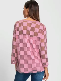 Rick Cardona T-Shirts<T-shirt à manches 3/4 effet vaporeux chic