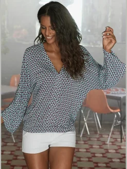 Buffalo T-Shirts<T-shirt à manches 3/4 encolure en v dégagée