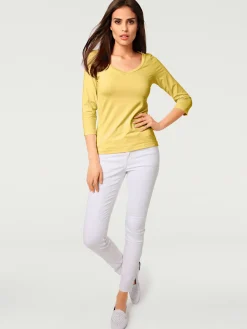 Ashley Brooke T-Shirts<T-shirt à manches 3/4 facile à associer, brillance mate