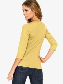 Ashley Brooke T-Shirts<T-shirt à manches 3/4 facile à associer, brillance mate