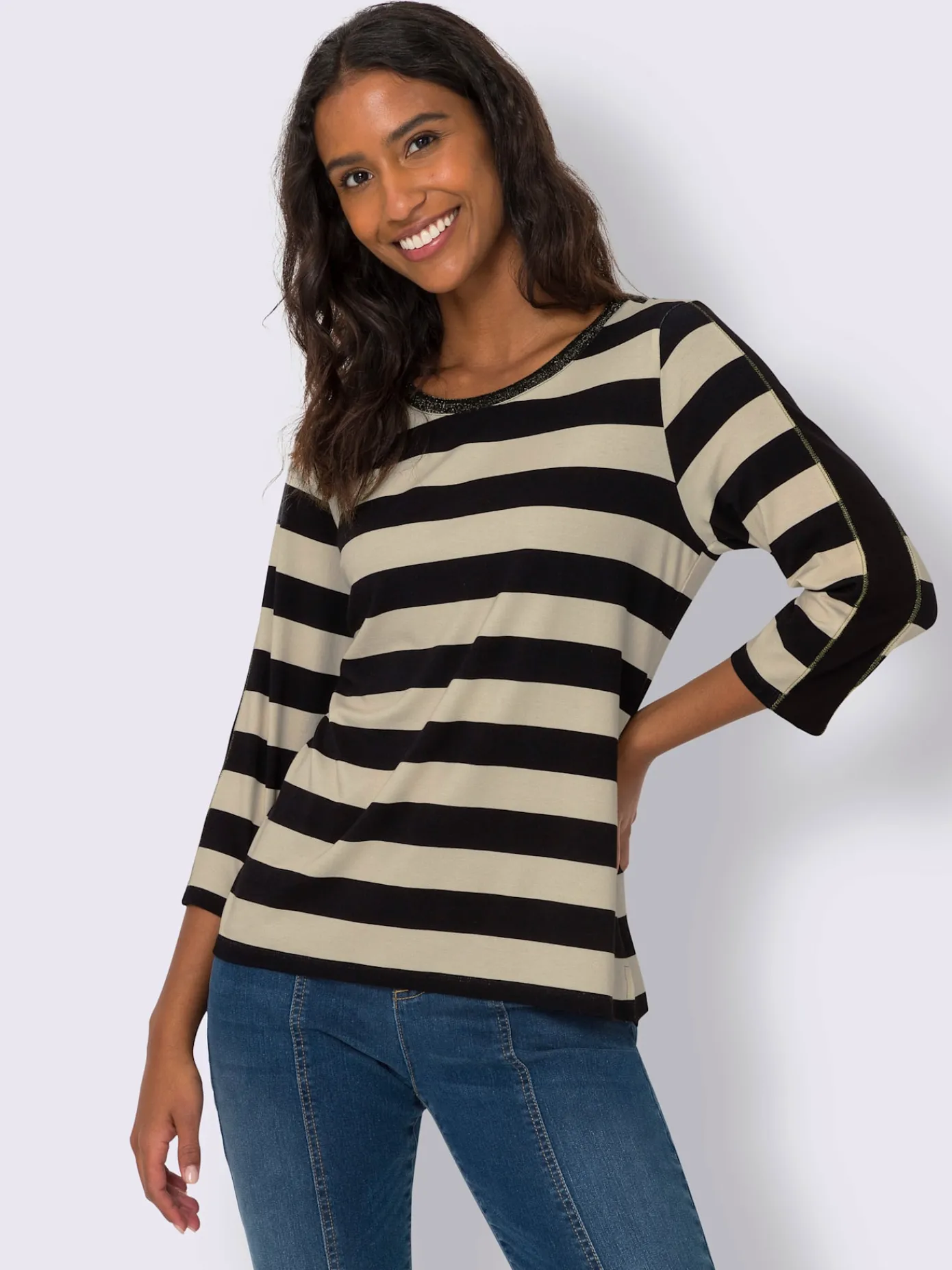 Best Connection T-Shirts<T-shirt à manches 3/4 fil fantaisie brillant