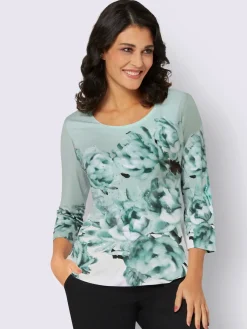 Creation L T-Shirts<T-shirt à manches 3/4 imprimé