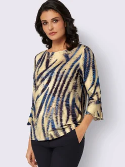 Creation L T-Shirts<T-shirt à manches 3/4 imprimé assorti