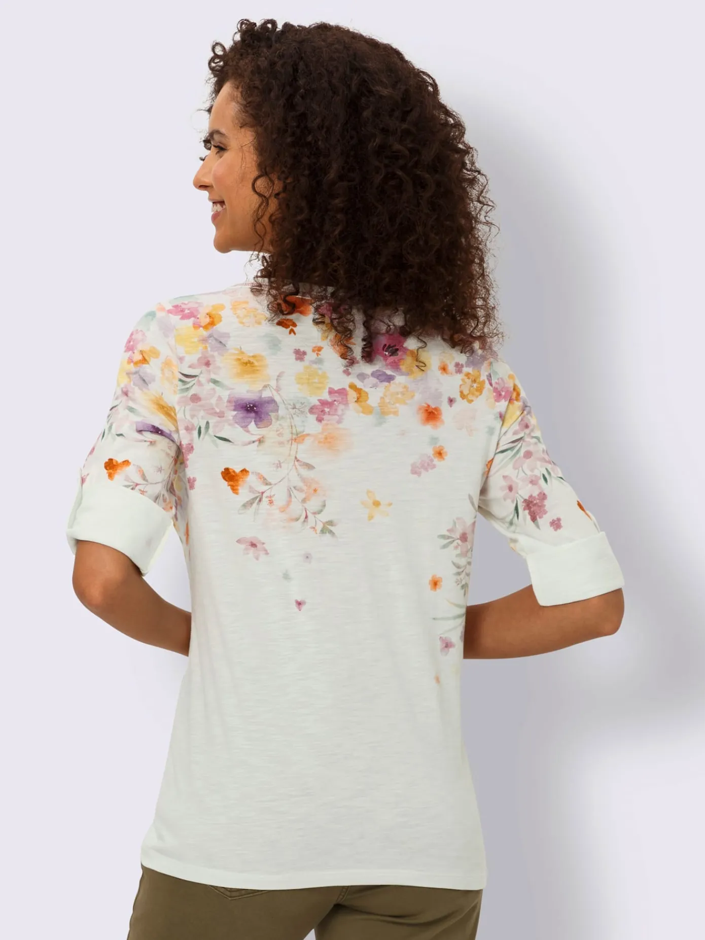 Linea Tesini Tenues De Cérémonie|T-Shirts<T-shirt à manches 3/4 imprimé floral