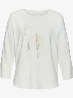 LASCANA T-Shirts<T-shirt à manches 3/4 imprimé feuille de qualité