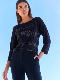 Rick Cardona T-Shirts<T-shirt à manches 3/4 inscription tendance