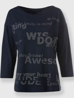 Rick Cardona T-Shirts<T-shirt à manches 3/4 inscription tendance