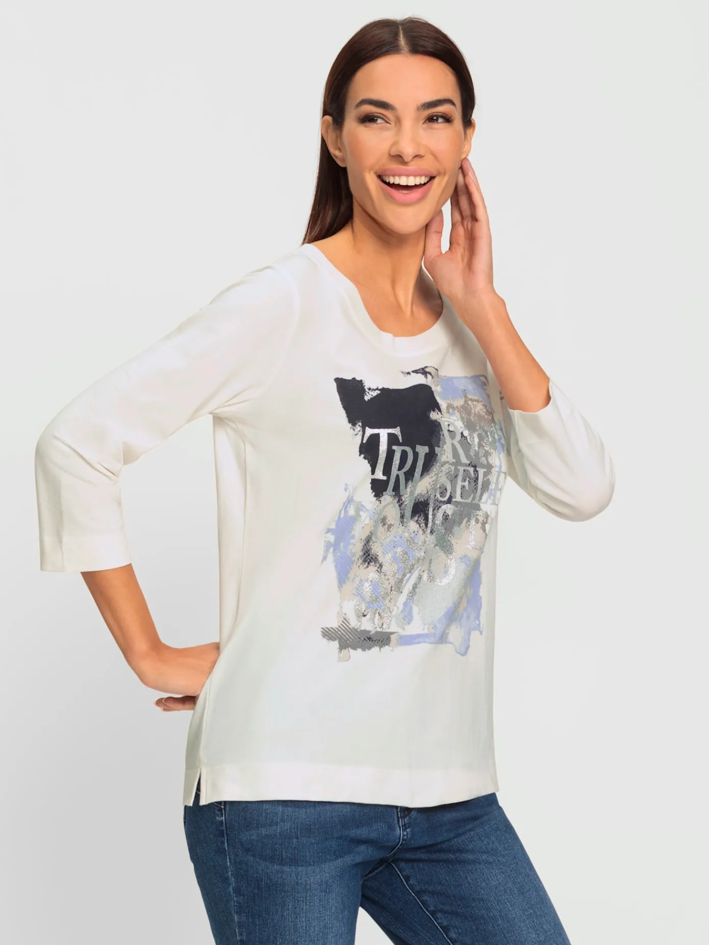 Rick Cardona T-Shirts<T-shirt à manches 3/4 joli imprimé devant