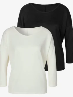 LASCANA T-Shirts<T-shirt à manches 3/4 légers mancherons