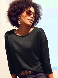 LASCANA T-Shirts<T-shirt à manches 3/4 légers mancherons