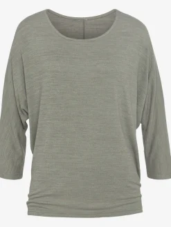 LASCANA T-Shirts<T-shirt à manches 3/4 manches chauve-souris pour un look décontracté