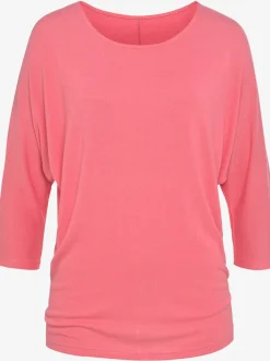 LASCANA T-Shirts<T-shirt à manches 3/4 manches chauve-souris pour un look décontracté