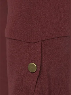 Vivance T-Shirts<T-shirt à manches 3/4 manchettes tendance et boutons dorés aux finitions