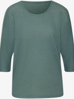 Vivance T-Shirts<T-shirt à manches 3/4 matière gaufrée légèrement transparente