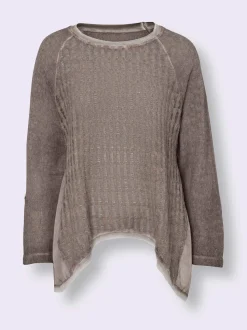 Linea Tesini T-Shirts<T-shirt à manches 3/4 mélange de matières tendance