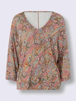 Linea Tesini T-Shirts<T-shirt à manches 3/4 motif paisley coloré