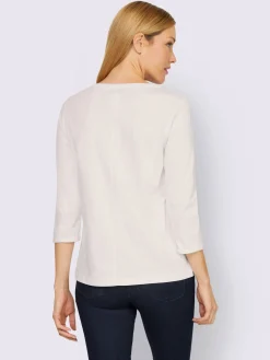 Rick Cardona T-Shirts<T-shirt à manches 3/4 orné de paillettes brillantes