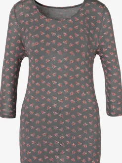 LASCANA T-Shirts<T-shirt à manches 3/4 petit nœud et découpe à la finition des manches