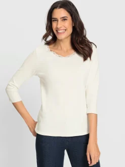 T-Shirts<T-shirt à manches 3/4 qualité coton doux sur la peau