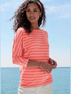 Vivance T-Shirts<T-shirt à manches 3/4 rayures structurées