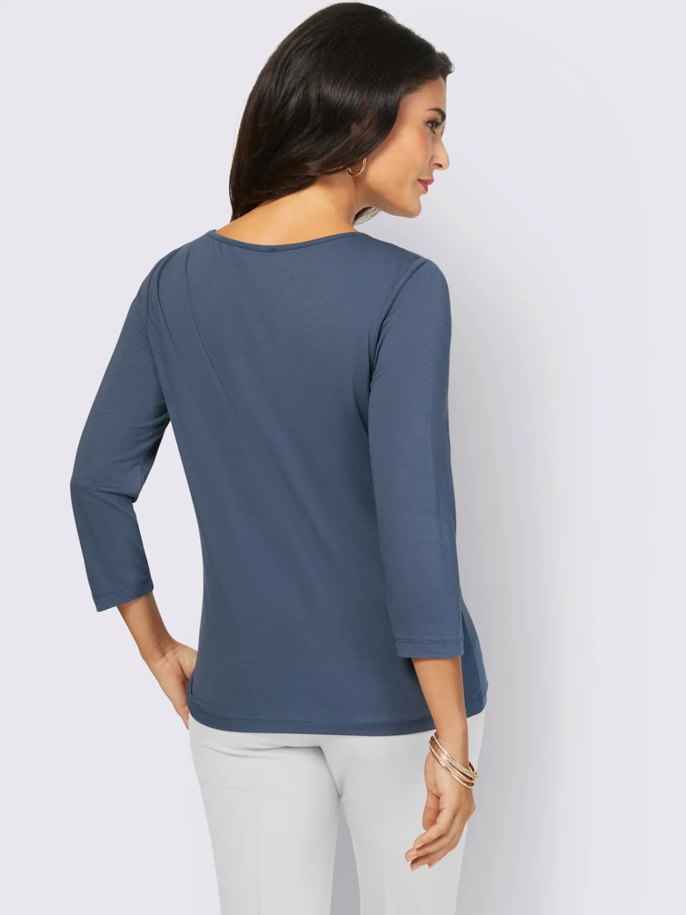 Creation L T-Shirts<T-shirt à manches 3/4 superbe encolure